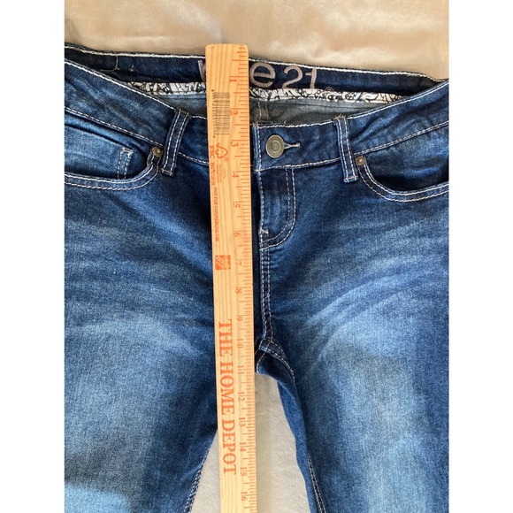 rue21 Womens Low Rise Skinny Jeans Dark Wash Blue Stretch Denim Size 7/8R - Picture 9 of 10